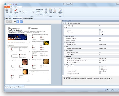 Schoolhouse Test Document View